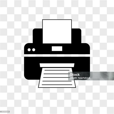 printer vector icon  transparent background printer icon stock illustration  image
