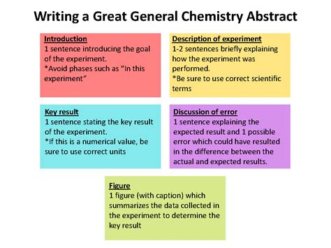 writing  great general chemistry abstract stem educational resources