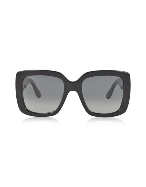 gucci black oversized square frame women s sunglasses lyst