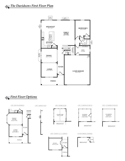 davidson floor plan castleton eastwood homes