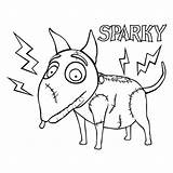 Coloring Nightmare Christmas Before Pages Printable Sparky Coloring4free Halloween Frankenweenie Kids Printables Azcoloring Disney Book Colouring Popular Print Books sketch template