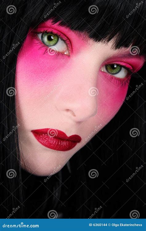 pink makeup stock photo image  sensual face care