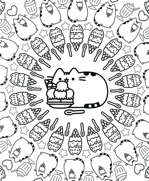 pusheen coloring pages  getcoloringscom  printable colorings