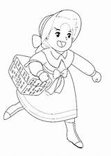 Coloring Pages Alps Girl sketch template