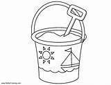 Shovel Pail Coloring Pages Summer Fun Printable Kids Adults sketch template