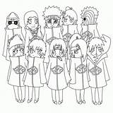Akatsuki Coloring Chibi Pages Naruto Sasori Members Lineart Library Clipart Sketch Deviantart Template sketch template