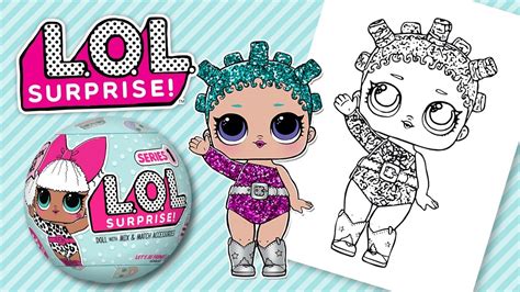 lol surprise doll cosmic queen speed coloring book page youtube