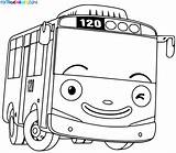 Tayo Mewarnai Autobus Buses Imprimibles Pequeno Kumpulan sketch template