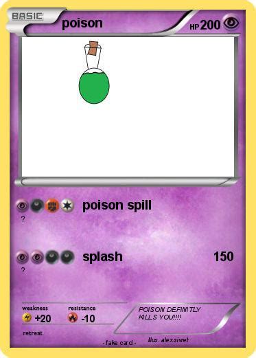 pokemon poison   poison spill  pokemon card