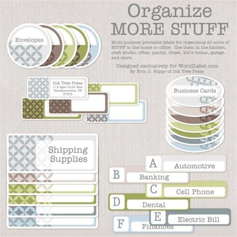 organization labels  file folders coupons binders   organizing labels