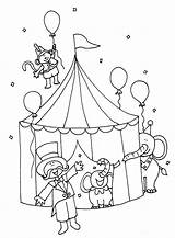 Circus Coloring Pages Theme Crafts sketch template
