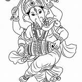 Hinduism Hanuman sketch template