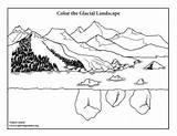 Coloring Glacier Pages Glacial Color Landscape Printable Getcolorings sketch template