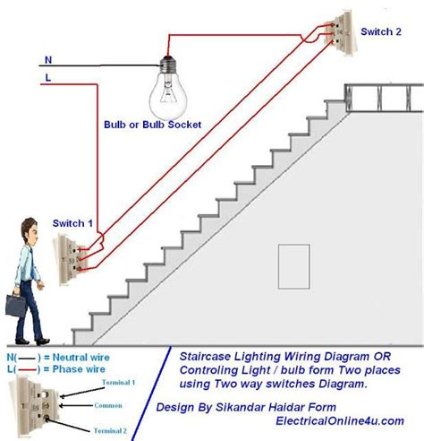 light switch diagram staircase wiring diagram wiring pinterest staircases light