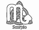 Scorpio Coloring Pages Astrology Zodiac Celtic Sign Color Getdrawings Kids Colouring Alphabet Handwriting Getcolorings sketch template