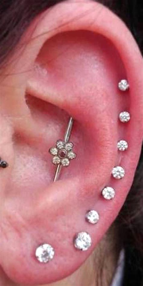 cute helix cartilage ear piercing ideas jewelry for women cool ear