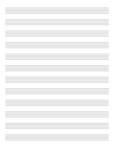 printable full page blank piano sheet  clef treble aiyin sheet
