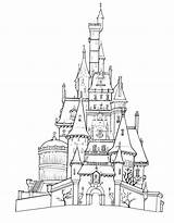 Pages Disneyland Coloring Disney Printable Colouring Sheet Book Cartoon Cloring Castle Kids Castles Beast Princess Beauty Coloriage Belle Chateau Walt sketch template