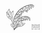 Embroidery Patterns Bleeding Flowers Heart Pattern Coloring Flower Valley Transfer Vintage Lily Trace Tracing Designs Simple Hand French Hearts Knots sketch template