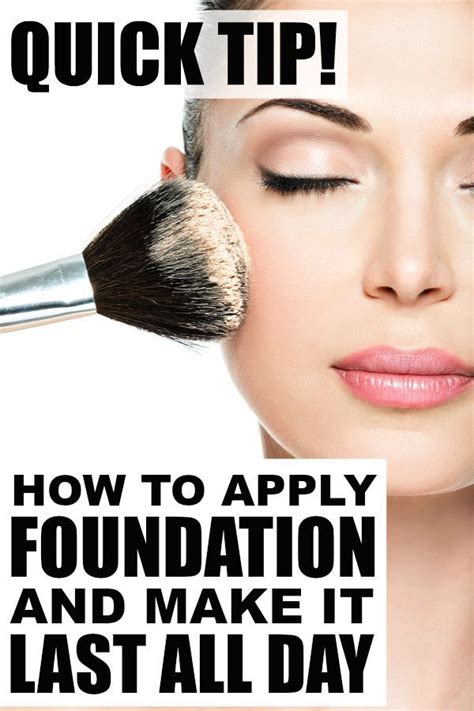 beauty tip how to apply foundation so it lasts all day beauty how to apply foundation