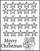 Advent Calendar Coloring Nativity Pages Christmas School Sunday Printable Stars Color Lesson Colouring Clipart Kids Catholic Calendars Religious Manger Churchhousecollection sketch template