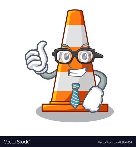 businessman traffic cone    cartoon vector image