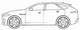 Jaguar Coloring Pace Car sketch template