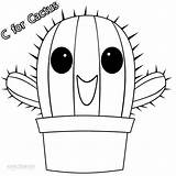 Cactus Coloring Pages Kids Cool2bkids Printable Colouring Kawaii Cute Sheets Drawing Cacti Easy Preschool Cool Book Drawings sketch template