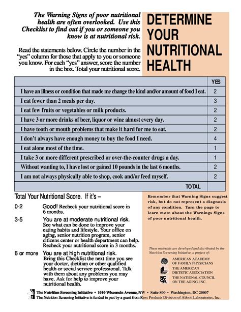 determine  nutritional health ghc