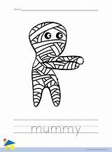 Mummy Coloring Thelearningsite sketch template