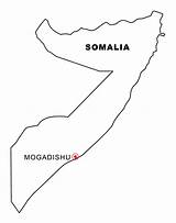 Somalia Flag sketch template