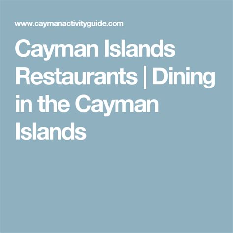 cayman islands restaurants dining   cayman islands cayman