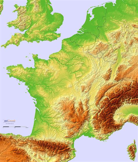 highly detailed french terrain  maps world geography map