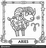 Segni Zodiacali Segno Zodiaco Libro Stampare Cancro Zodiacale Ariete Aries Dello Animale Disegno sketch template