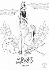 Mythology God sketch template