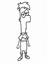 Ferb Phineas Coloring Pages Print Clipartbest Cartoon Disney Visit Easy sketch template