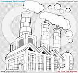 Factory Air Polluting Clipart Building Illustration Background Outlined Royalty Vector Visekart Transparent Clip sketch template