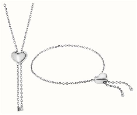 Calvin Klein Love Heart Set Necklace And Bracelet