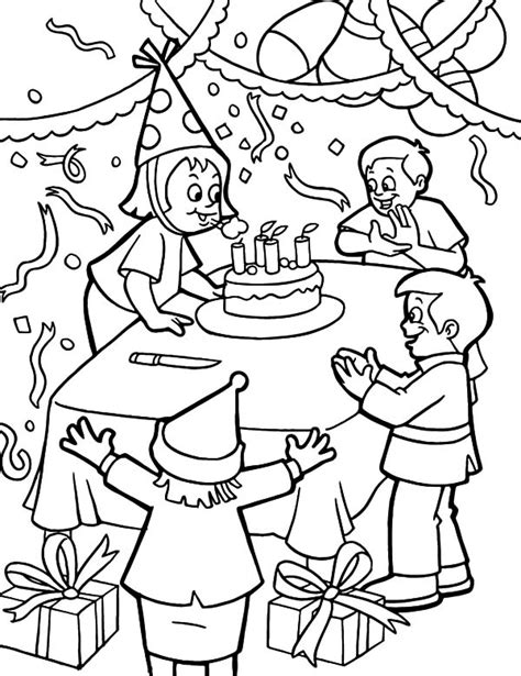 party coloring pages printable coloring pages