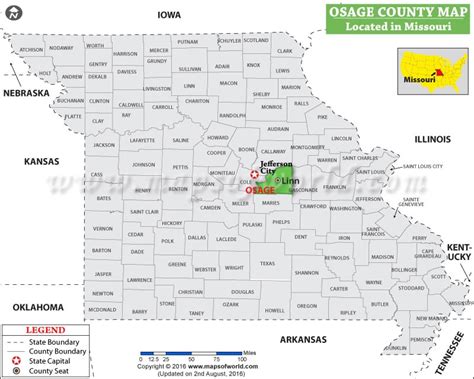 osage county map missouri