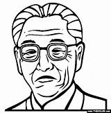 Coloring Pages Morita Akio Historical Figure Template Founder Famous sketch template