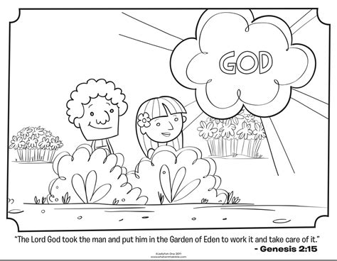 god created  coloring page coloring home