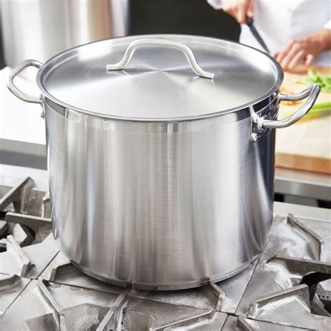 qt stainless steel stock pot  cover  stainless steel