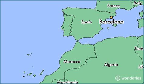 barcelona spain barcelona catalonia map worldatlascom