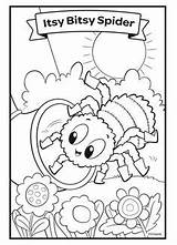 Wincy Incy Bitsy Itsy Crayola Rhymes sketch template