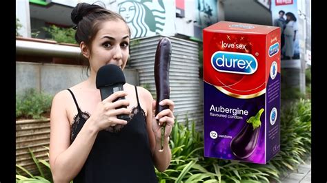 funny reactions on durex eggplant brinjal flavored condoms youtube