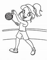 Forehand Service Coloring sketch template