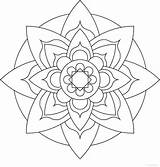 Mandala Coloring Pages Easy Mandalas Flower Simple Lotus Designs Printable Meditation Drawing Color Colouring Kids Para Buddha Sunflower Pintar Adult sketch template