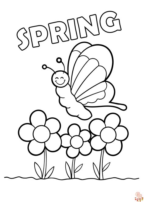 printable spring coloring pages  kindergarten