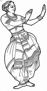 Odissi Classical Dances Folk Janmashtami Orissa Inde sketch template